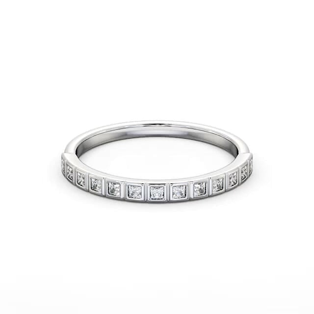 Hana Half Eternity Princess Lab Diamond Unique Bezel Set Ring